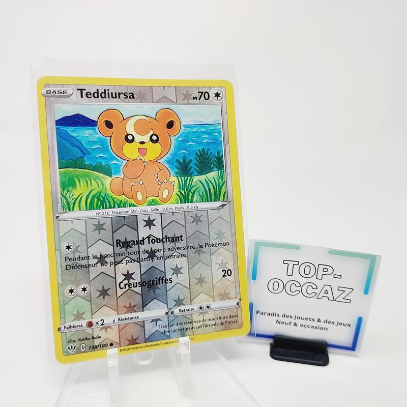 Carte Pokémon Reverse - Teddiursa - 138/189 - Ténèbres Embrasées