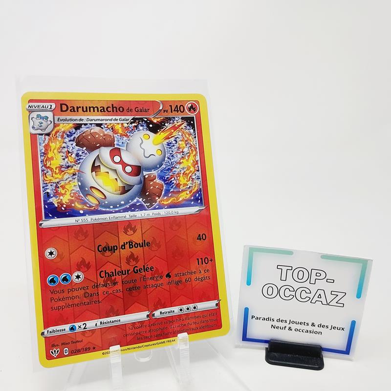 Carte Pokémon Reverse - Darumacho - 028/189 - Ténèbres Embrasées