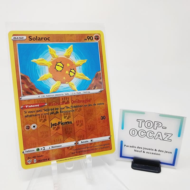 Carte Pokémon Reverse - Solaroc - 092/189 - Ténèbres Embrasées