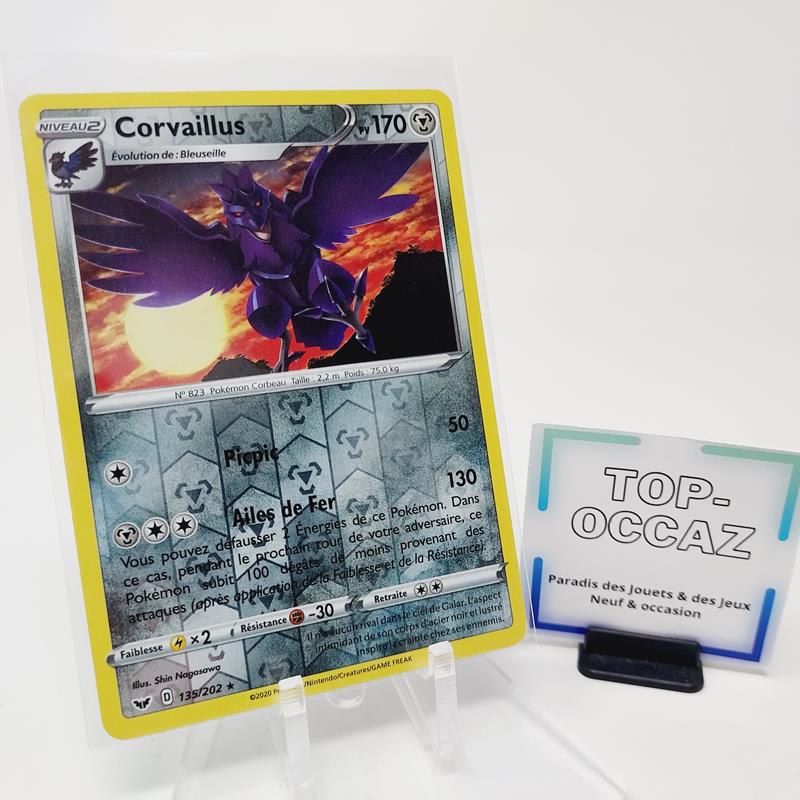 Carte Pokémon Reverse - Corvaillus - 135/202 - Epée et Bouclier