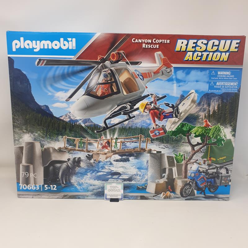 Playmobil Rescue Action 70663 Unité de secouristes avec hélicoptère