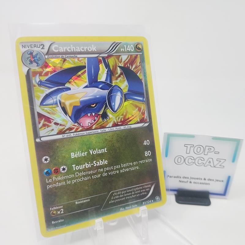 Carte Pokémon Carchacrok 91/124 Noir et Blanc Dragons Exaltés