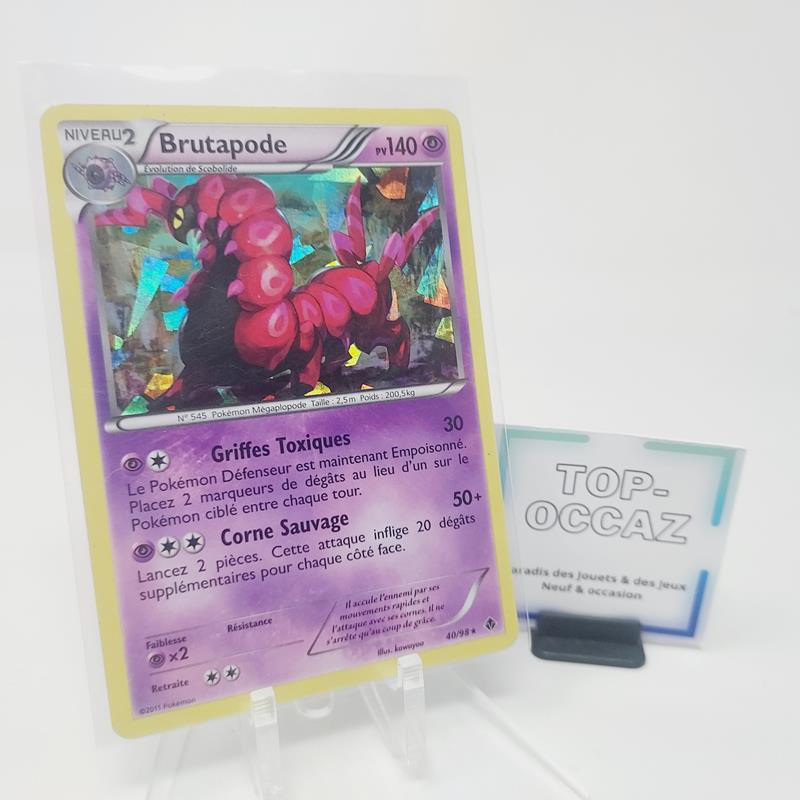 Carte Pokémon Brutapode 40/98 Noir et Blanc Pouvoirs Emergents