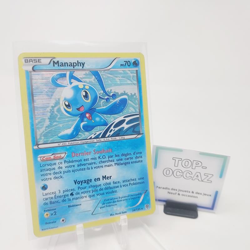 Carte Pokémon Manaphy 34/135 Noir et Blanc Tempête Plasma