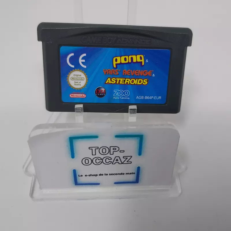 Jeu 3 en 1 Pong - Yars Revenge - Asteroids Game Boy Advance Nintendo