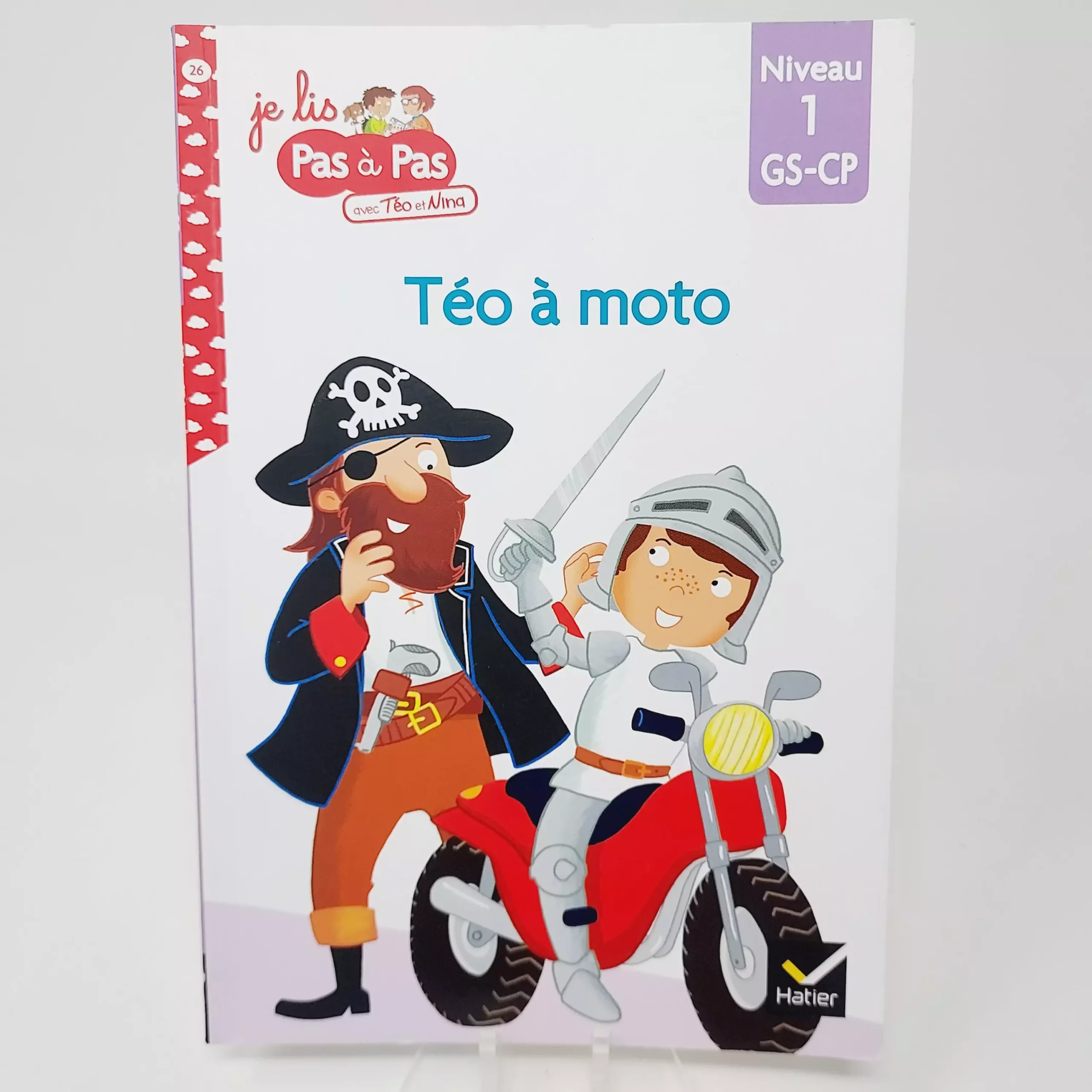 Je lis Pas à Pas avec Téo et Nina Téo à moto GS-CP